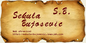 Sekula Bujošević vizit kartica
